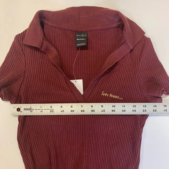 iets Fran’s Women's Ribbed Polo Mini Dress Urban Outfitters Size M NWT - Picture 8 of 10